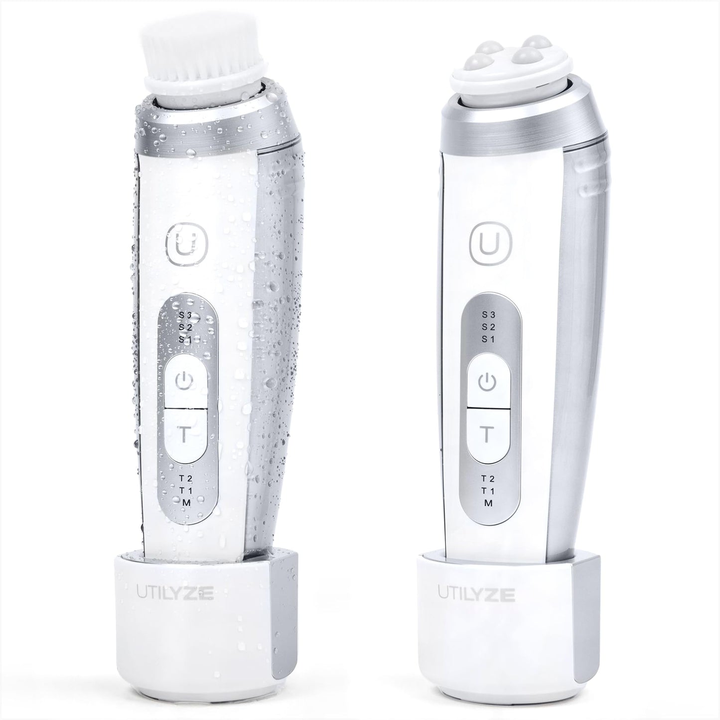 UTILYZE Radiant Pro - Smart Sonic Facial Cleansing Brush & Face Massage Device, Rechargeable & Waterproof Electric Face Scrubber Brush for Men & Women, Premium Face Exfoliator Scrubber