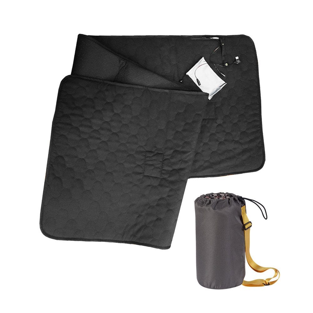 Andoer Heated Sleeping Bag Pad Mattress USB Power Warm Heating Mat with 5 Heating Zone 3-Level Temperature for Indoor Outdoor Camping Travel