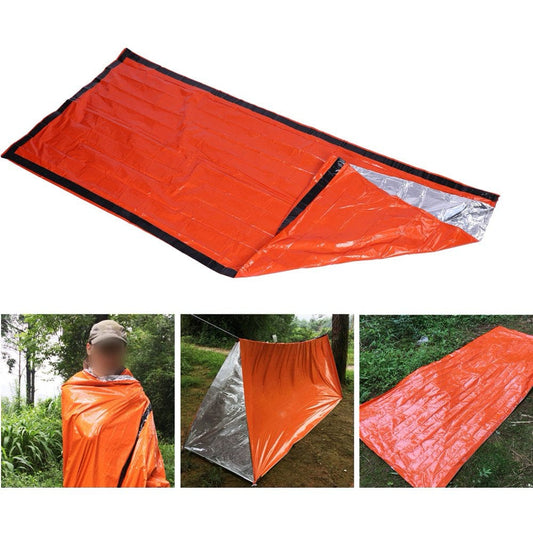 ANGGREK Reusable Emergency Sleeping Bag Thermal Waterproof Survival Camping Travel Orange, Emergency Sleeping Bag, Camping Sleeping Bag