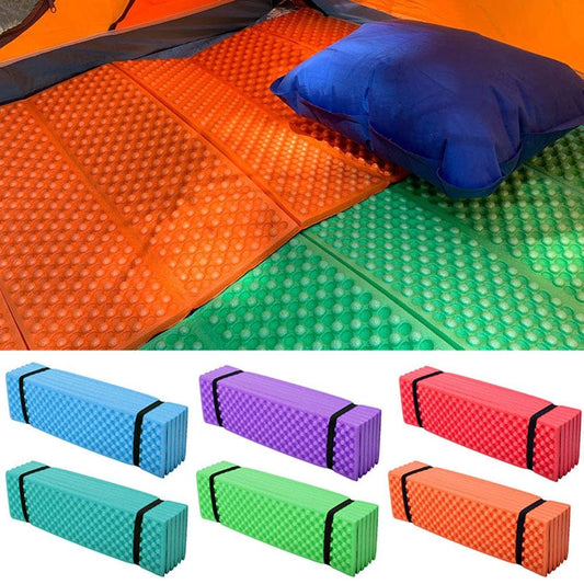 Ylmarket Outdoor Camping Hiking Folding Moistureproof Pad Mattress Sleeping Mat Cushion Blue