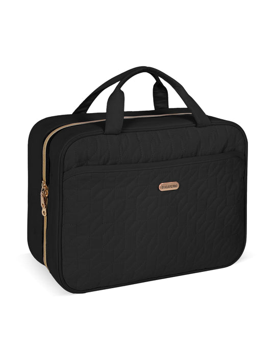 BALULHG Black Toiletry Bag, Makeup Organizer, Travel Bag For Women Mens Toiletries, Waterproof with Hanging Hook, Large Capacity