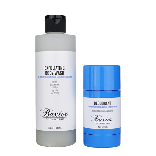 Baxter of California Exfoliating Body Wash & Deodorant Bundle