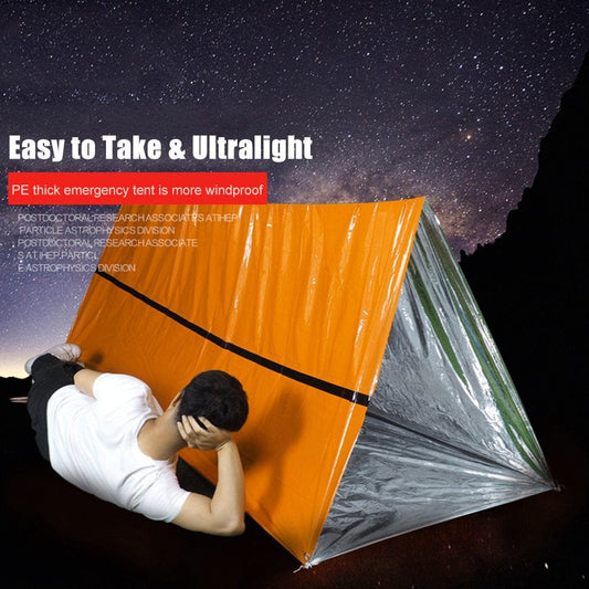 Walmeck Reusable Emergency Sleeping Bag Survival Blanket Camping Tent Thermal Waterproof Outdoor Emergency Equipment